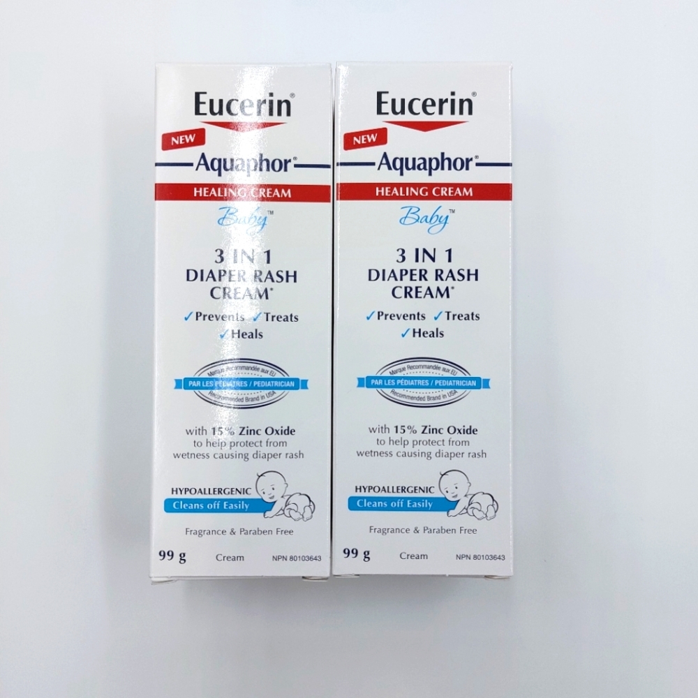 Eucerin Cream 3 in 1 Diaper Rash Cream Aquaphor Baby 99 g
